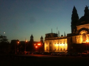 cardiff. on the way to the pub. 