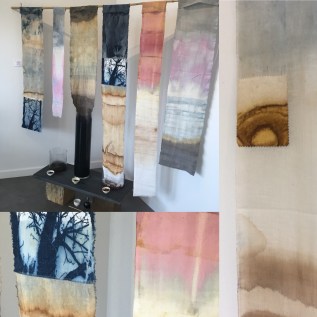 Hanging tea dyed cloths